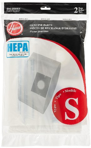 Hoover Lot de 2 sacs HEPA de rechange de type S pour aspirateurs soufflerie et Constellation, 4010808S, blanc, 2 sacs