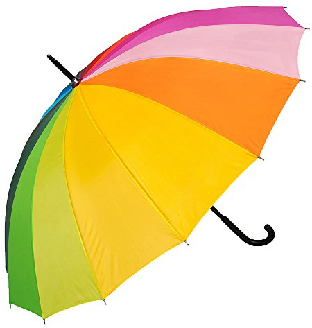 Susino Rainbow Walker Stick Umbrella, 90 cm, Multicoloured