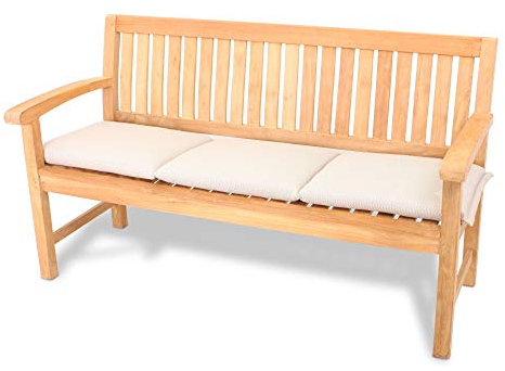 ROG garden-line AU77: Auflage FÜR Bank 3-SITZER 150 x 45 cm - Natur Creme