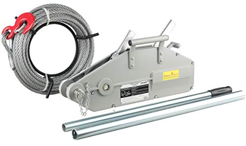 Pro-Lift-Montagetechnik 01129 Treuil forestier avec câble en acier de 20 m 1600 kg