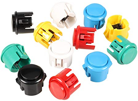 EG STARTS OEM 12x 30mm Drucktastenschalter Kopieren Sanwa Obsf-30 Obsc-30 Obsn-30 Tasten DIY Arcade Kampfspiele Kits & Super Street Fighter Spiele - Jede Farbe 2 Stck