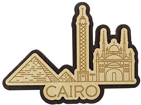 Printtoo Souvenir Holzgravur Kairo AEgypten Denkmaeler Kuehlschrankmagnet Geschenk Collectibles