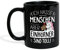 Spreadshirt Ich hasse Menschen Einhörner sind toll Tasse Einfarbig, One size, Schwarz