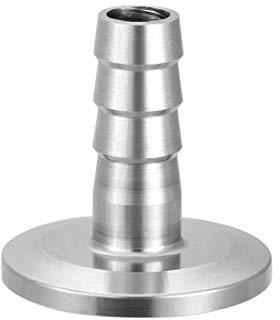 sourcing map 304 Edelstahl KF25 Flansch auf 13mm Gummischlauch Widerhaken Adapter für Vakuum