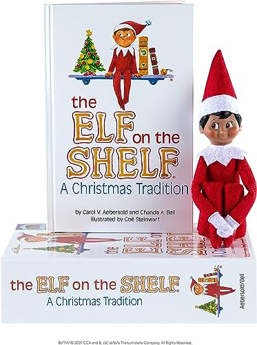 The Elf on The Shelf® Eine Weihnachtstradition | Englisch | Junge mit Braunen Augen | inkl. zauberhaft illustriertem Buch, Erinnerungsbox & offizieller Adoptionsurkunde