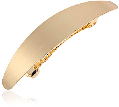 PPX Starke große Haarspange Barrette, Barrette-Haarspange, Vintage-Stil, Metalllegierung, goldfarben, silberfarben für Damen und Mädchen (Gold)