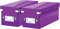Leitz CD Aufbewahrungsbox, Lila, Mit Deckel, Click & Store, 60410062 (2er Pack)