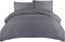 Utopia Bedding Bettwäsche Set - Mikrofaser Bettbezug 260x220 cm + 2 Kissenbezüge 50x75 cm - Grau