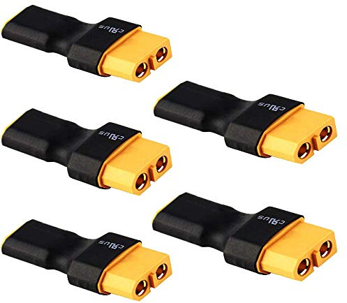 Yiqigou-T 5 Pcs Keine Drähte XT30 Männlich Weiblich auf XT60 Männlich Weiblich Stecker Steckverbinder Bananenstecker Conversion Adapter (xt30 männlich zu xt60 weiblich)