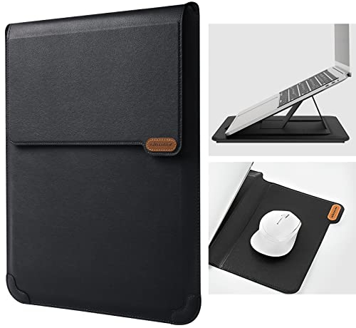 Nillkin Laptop Hülle 13-14 Zoll, Laptop Sleeve mit Ständer and Mauspad Stoßfeste Tasche für 13 MacBook Pro und MacBook Air, XPS 13, Surface Book 13,5, 12,9 Neues iPad Pro 4. 3., Schwarz