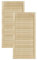 DecoMeister Lamellentüren aus Holz Massivholz Lamellentür Holztür Schranktür mit offenen Lamellen für Kleiderschrank Möbelfronten 494x993 mm 2-er Pack