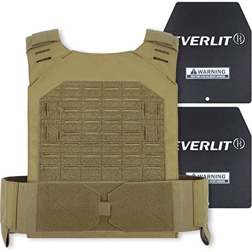 EVERLIT Verstellbare Gewichtsweste im Lieferumfang enthalten, für Krafttraining, Fitness, Workout, Laufen (Coyote Brown, 8,2 kg)