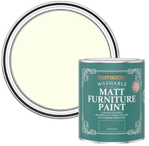 Rust-Oleum Off White Furniture Paint in Matt Finish - Shortbread 750ml