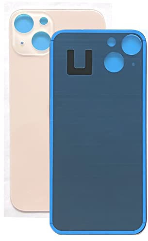 SGV Vitre arrière pour iPhone 13 avec trou pour appareil photo agrandi Logo OEM (sans adhésif) Rose