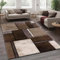 Paco Home Designer Teppich Kariert Modern Trendig Meliert Eyecatcher in Beige Braun Grau, Grösse:60x110 cm