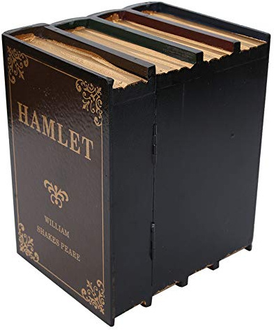 Tiiyee Buch Aufbewahrungsbox, Vintage Holz Deko für Schmuck und Bücherregal | Handgefertigte Holzbox in Buchform Retro Metallverschluss als Geschenkbox für Schmuck Accessoires und Wohnzimmer Deko