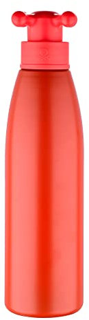 UNITED COLORS OF BENETTON. Botella de agua de pared única de 750 ml en acero inoxidable color rojo tapa de grifo.