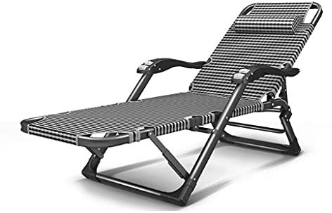 JYCCH Bequemer und Stabiler, strapazierfähiger Garten-Liegestuhl Zero Gravity, Chaise-Sonnenliege, wasserdichter Klapp-Liegestuhl, leicht, für Terrasse, Strand, Camping (Grau)