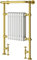 Traditional Gold & White Bathroom Heated Towel Victorian Cast Iron Look Designer Radiator 94x60cm
