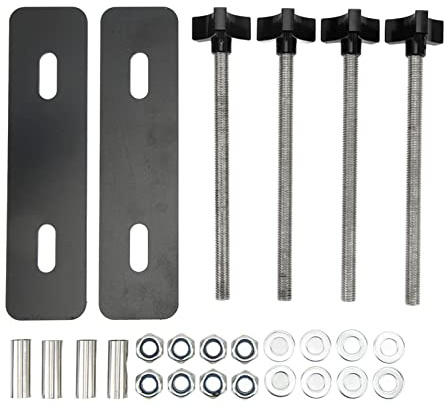 Befestigungsstift-Set für Traktionsbretter Einstellbare Befestigungsstifte für Traktionsbretter Einstellbarer Halterungssatz Wiederherstellungsstahl M10 x 180 3,15-5,51 Zoll (Schwarz)