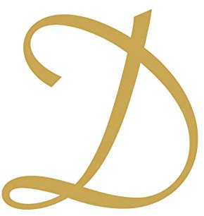Solid Brass House Numbers Letter A-Z Golden 50mm Address Plaque Sign Number Decor for Wall Villa Hotel Mailbox Door Plates Figures Dormitory Home Metal Polished Alphabet, for Cafe Decoration (D)