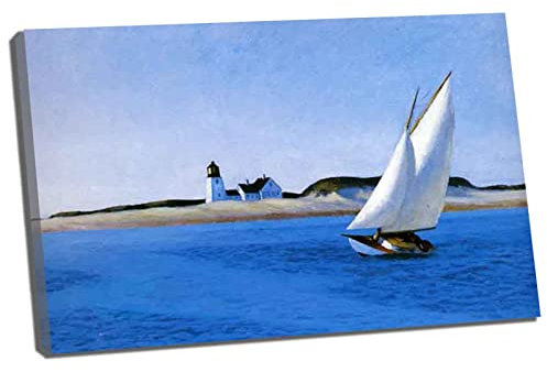 Lasite Edward Hopper《Das lange Bein》Leinwandbilder Kunstdruck Bilder Reproduktion Leinwanddruck Bilder Leinwand Gemälde Wanddekoration gerahmt fertig zum Aufhängen(30x45cm12x18inch,Gerahmt