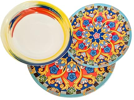 Arby Set Di Piatti Per 6 Persone 18 Pezzi Colorati