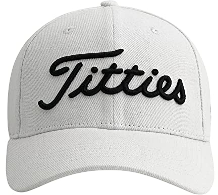 Power Golf Original Titties Dad Hat – Baseballkappe mit verstellbarem Riemen, Weiss/opulenter Garten, large