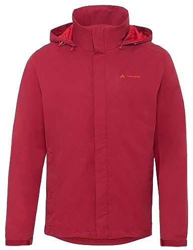 VAUDE Regenjacke Herren Escape Light, wasserdichte Outdoor-Jacke, atmungsaktiver Windbreaker mit Kapuze, Klimaschonende Wanderjacke