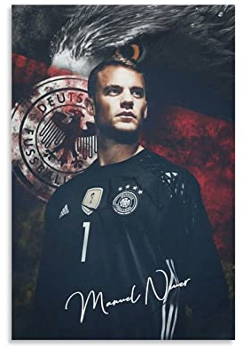 Leinwand Bilder Kunst Senza Cornice Manuel Neuer Poster Decorazione Soggiorno Camera da letto Pittura 60X90cm