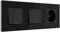 PULSAR Wechselschalter/Lichtschalter/Steckdose 3 Fach Unterputz Schwarz Glas - Ein-Ausschalter/Wecksel Schalter/Steckdose 10A/16A 250V