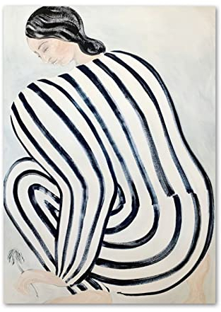 LVTFCO Sofia Lind Poster und Drucke, abstrakte Pyjamas, Mädchen, Leinwand, Wandkunst, Sofia Lind Gemälde, Sofia Lind Bild für Zuhause, Wanddekoration, 50 x 70 cm, ohne Rahmen
