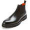 BRITISH PASSPORT - Stivaletti Bassi Chelsea Boot Invernali da Uomo in Vera Pelle Soletto in Memory Foam - Suola in Gomma Superleggera - Taglia 46, Nero - Made in Italy