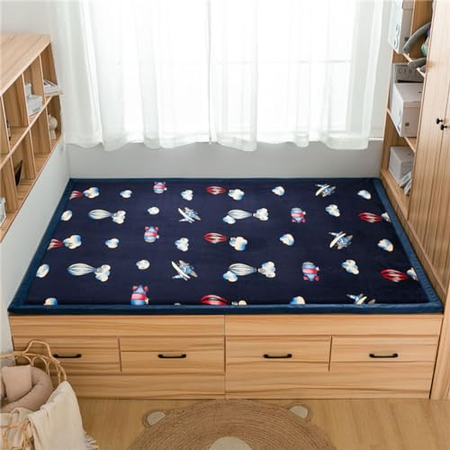 Single tree forest Teppich Für Kinderzimmer, als Krabbeldecke fürs Kind, Yogamatte und Übungsauflage geeignet-Dream Balloon-120 * 120cm