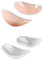 NyxSeat 2 Paar Silikon-Schulterpolster, rutschfeste selbstklebende Schulterpolster, Schulter-Push-Up-Pads, abnehmbare Schulter-Beauty-Patches (transparent + hautfarben)