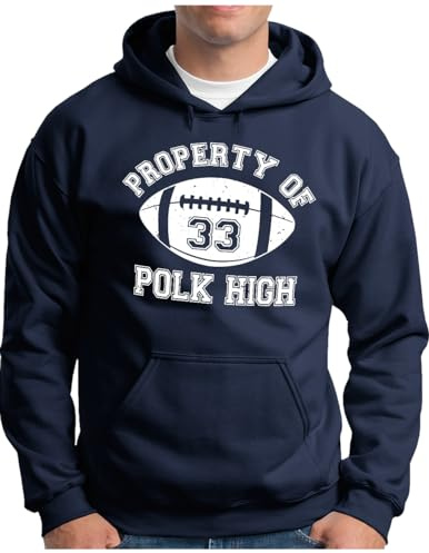 OM3® Property of Polk HIGH Hoodie - Herren - #33 High School American Football - Kapuzen-Pullover S - 5XL