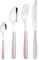 Grunwerg Greenworks 24 Piece Boxed Cutlery Set, Recycled Plastic, Eco-Friendly, Pastel Stripe