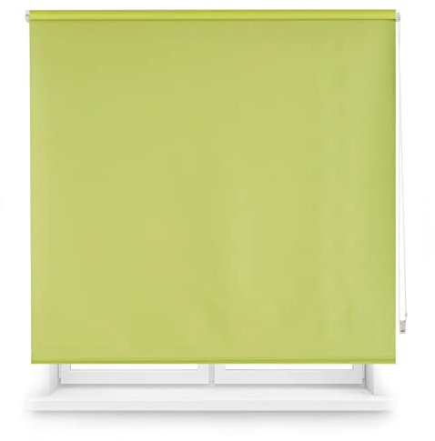 INTERBLIND Verdunkelungsrollo, glatt, hochwertig, Größe 140 x 230 cm Breite x Höhe – Stoffmaß 137 x 225 cm – Thermisch Pistazien – Licht, Kälte und Wärme