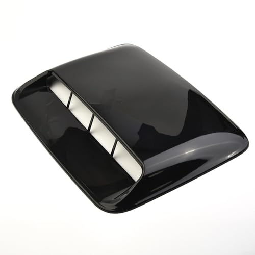 URPIZY Rejilla de Capó de Coche Decorativa, Cubierta de Entrada de Flujo de Aire con Scoop, Molduras para Coche y Camión, Color Negro Brillante