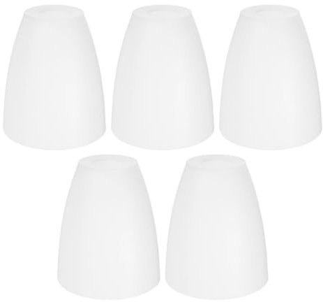 DOITOOL Plastic Lamp Shade Replacement: 5Pcs Flat Light Cover Small Modern Chandelier Lamp Shade Ceiling Light Cover for Wall Table Pendant Floor Lightfixture 42mm
