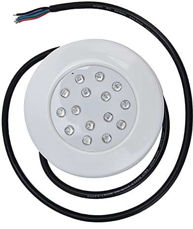 Fdit 7 W RGB-Vollkleber-LED-Poolleuchte für Teichbrunnen, wasserdichte Landschaftslampe – Verstellbare Außenbeleuchtungsausrüstung für den Unterwassereinsatz