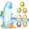 Luft-Wasserflasche, BPA-frei, 650 ml, Fruchtduft, Wasserflasche mit 5 Geschmacksrichtungen, auslaufsicher, Sport-Wasserbecher mit Strohhalm, Blau