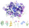 320 Stück Blumen Scrapbooking Aufkleber Pflanzen Vintage Scrapbook Stickers Transparente Bunte Blumenaufkleber Können für die Dekoration von Fotoalben Tagebuch Notizbüchern Verwendet Werden