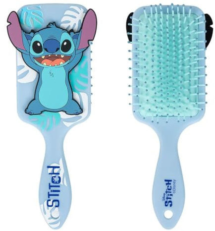 CERDÁ LIFE'S LITTLE MOMENTS - Stitch Hairbrush - Farbe Blau - Entwirrungsbürste - Stitch Print Design - Originalprodukt