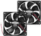 GUIANDJING 1225 Cooling Fan 120mm X 25mm 1800RPM DC 12V 2Pin Ball Bearing Brushless 2 Pack for Computer Case CPU