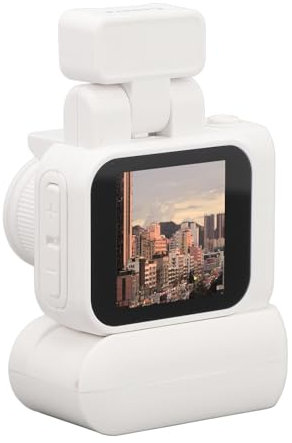 Mini Cámara con Llavero, Mini Cámara para Pulgar 1080P, Videocámara con Cámara Micro Mini DV DVR de 1,44 Pulgadas, Microcámara de Vídeo para Estudiantes y Niños (White)