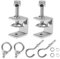 2 Stück 30mm C Klemme,Heavy Duty C Schraubzwingen mit Hebering Haken,304 Edelstahl Tischklemme,Mini Schraubklemme Trägerklemme,Klemmen & Spanner für Holzarbeiten Werkzeug,DIY,Autoreparatur