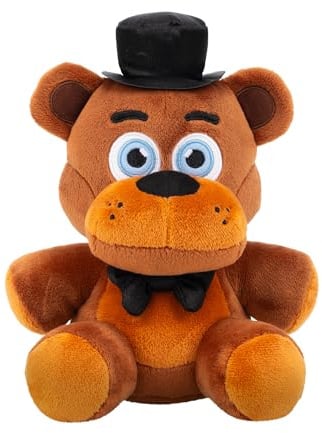 Five Nights at Freddy’s FNF0086 - Classic Freddy Plüschfigur - 20 cm - mit superweichem Material und Augen, die im Dunkeln leuchten - offizielle Jazwares Plüschfigur