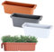 Blumenkasten Balkongeländer Balkon Blumenkasten Balkonkasten mit Halterung Balkonkasten Geländerkasten Balkonkasten mit Wasserspeicher (Grau, 50 cm)