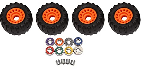 Quystetes Off Road Skateboard Longboard Rollen (4er Set enthält Lagerhülse)